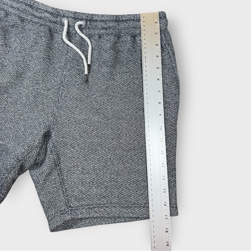 Faherty Whitewater Sweatshorts Men’s Large Granite Grey Herringbone Cotton Blend - Picture 9 of 11